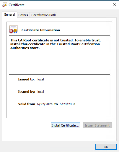 Certificate import overview