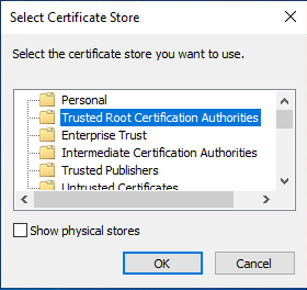 Select the actual path in pop-up window