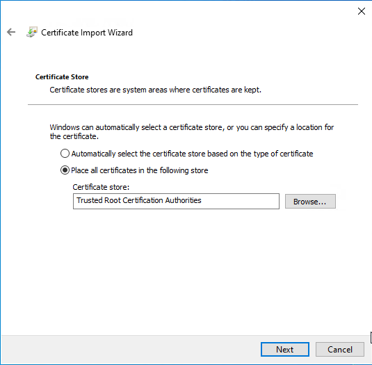 Validate changes and click next