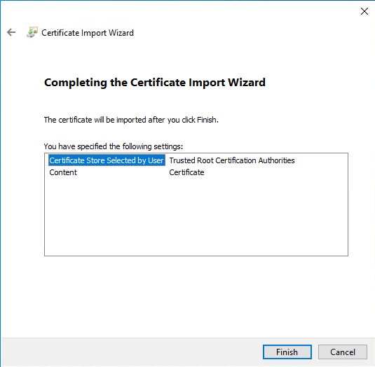 Review the configuration and finally submit the import